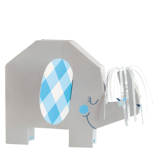 Blue Floral Elephant Folded Centerpiece Decoration