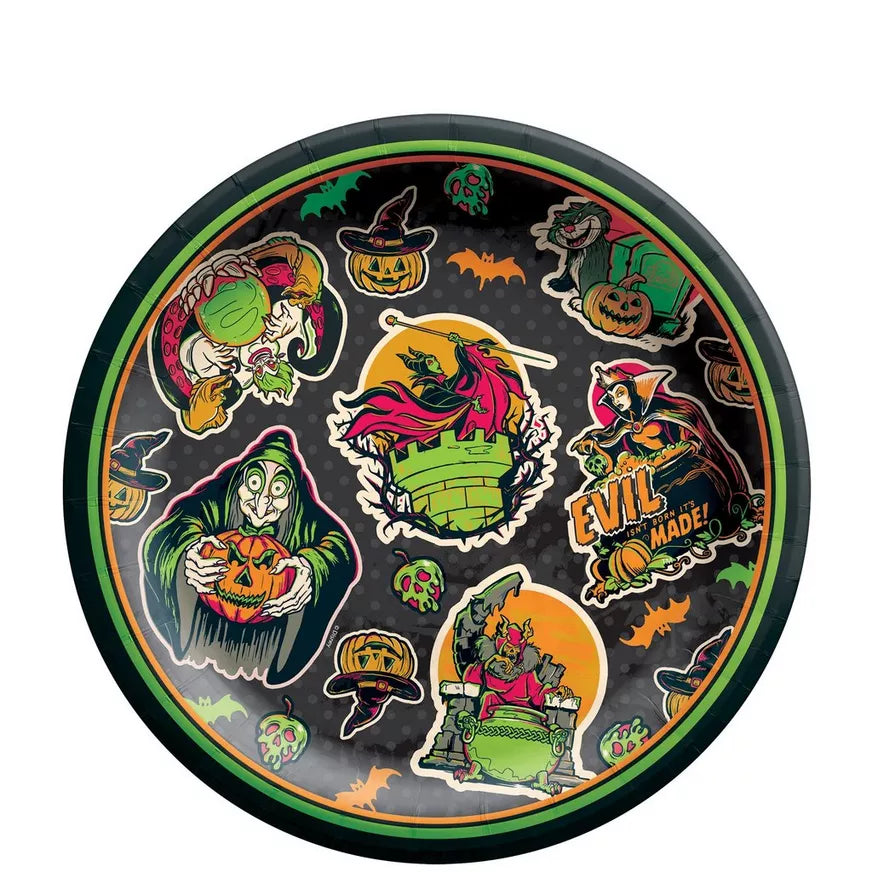 Disney Halloween Villains 6.75" Round Plates