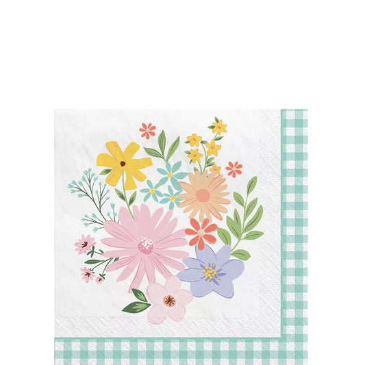 Servilletas para bebidas Springtime Blooms, 16 unidades