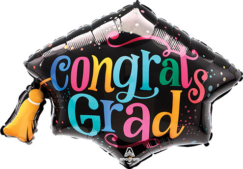 Follow your Dreams Grad Cap 31" Foil Balloon, 1ct