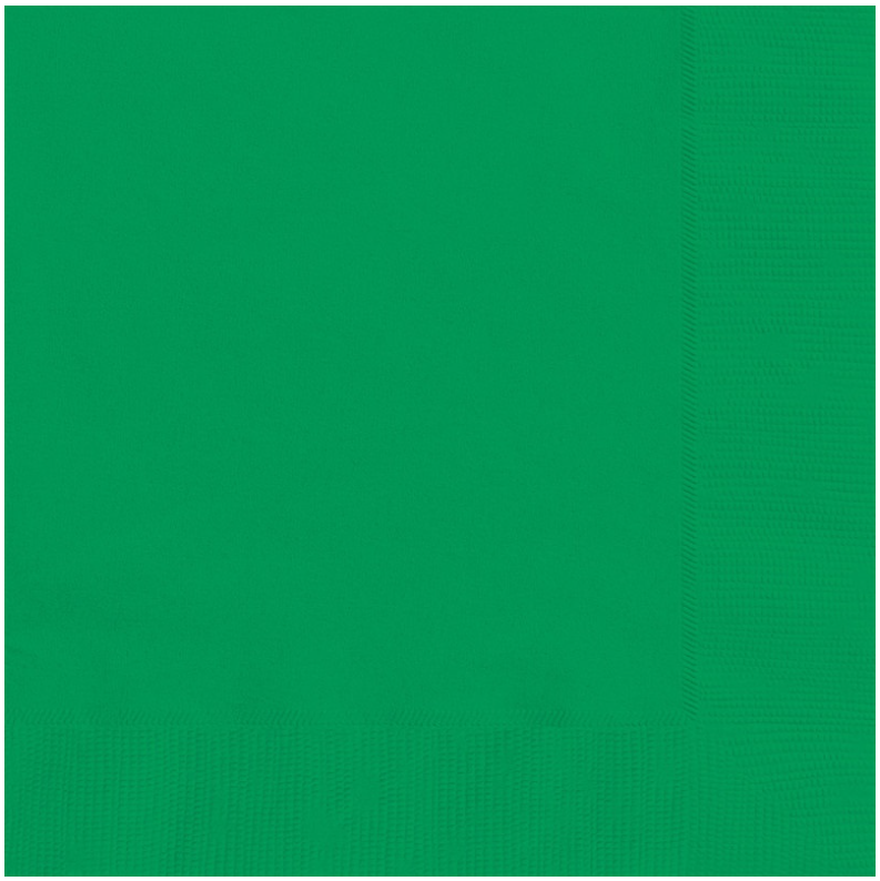 Emerald Green Solid Beverage Napkins, 20ct