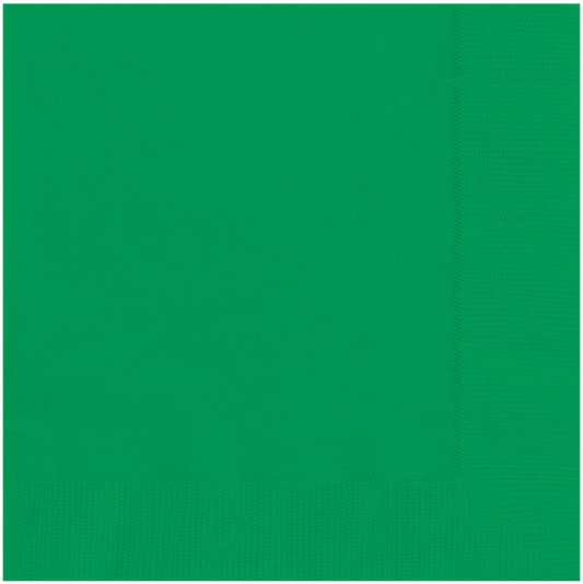 Emerald Green Solid Beverage Napkins, 20ct