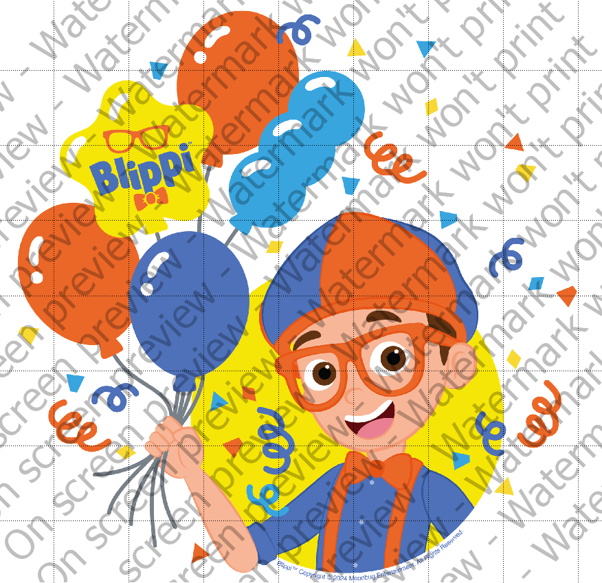 Imagen comestible para decoración de tarta de Blippi