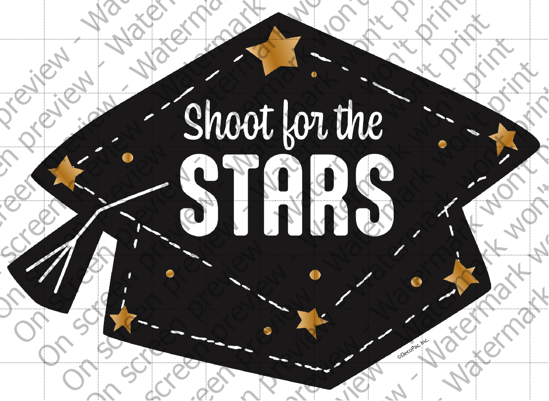 Shoot for the Stars Edible Cake Topper Image