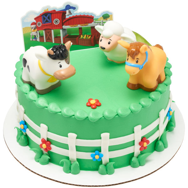 Fisher-Price Little People Barnyard DecoSet and Edible Cake Topper Image Background