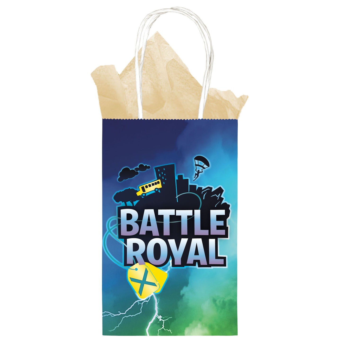 Bolsa de papel kraft con estampado Battle Royal, 8 unidades