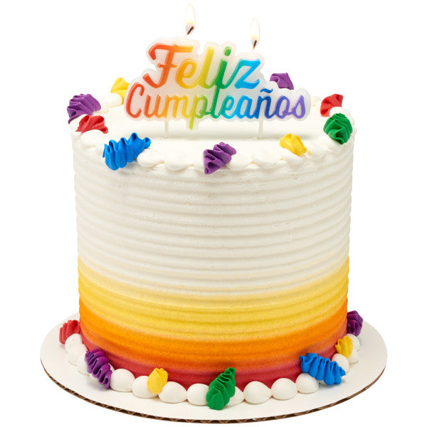 Feliz Cumpleaños Bright Shaped Candles