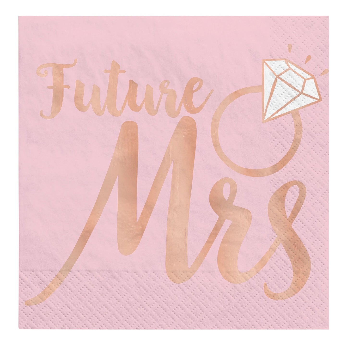 Blush Wedding Beverage Napkins Future Mrs., 16ct