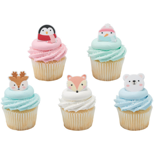 Winter Friends Cupcake Rings