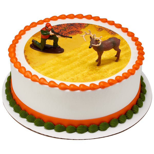  YzYbuaego Deer Hunting Birthday Cake Topper- Gone