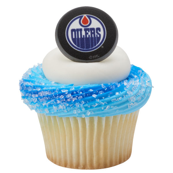 Anillos para cupcakes de los Edmonton Oilers de la NHL