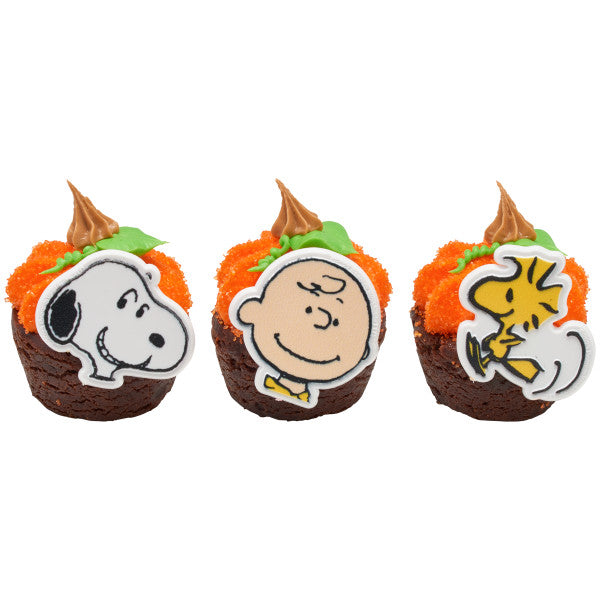 Anillos para cupcakes de Peanuts Snoopy, Charlie Brown y Woodstock