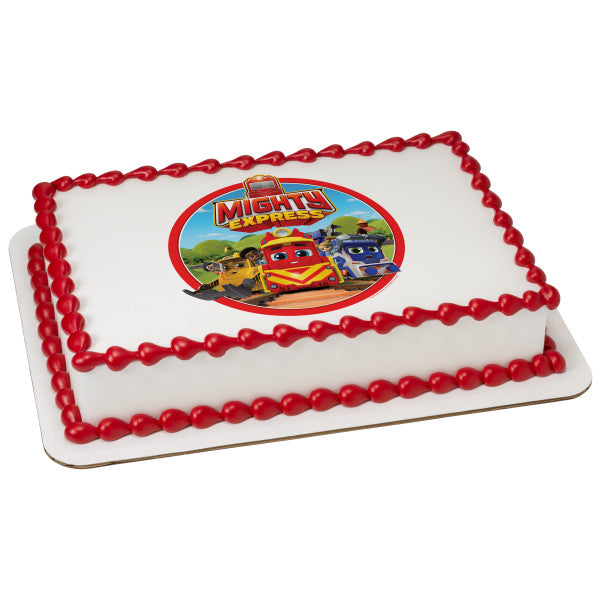 Mighty Express Edible Cake Topper Image