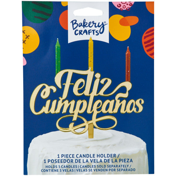 Portavelas de plástico Feliz Cumpleaños