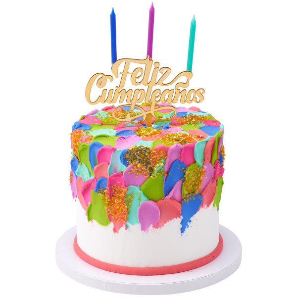 Portavelas de plástico Feliz Cumpleaños