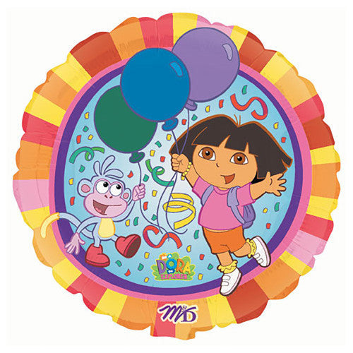 Dora la Exploradora Globo de aluminio redondo de 18", 1 ct