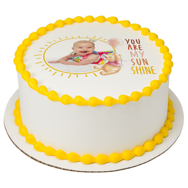 Disney Baby Winnie the Pooh 1st Birthday Edible Cake Topper Image 