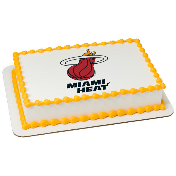 Miami Heat Logo NBA Edible Cake Topper Image ABPID05877