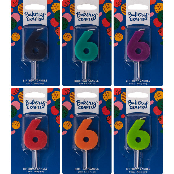 6 Mini Block Numeral Candle