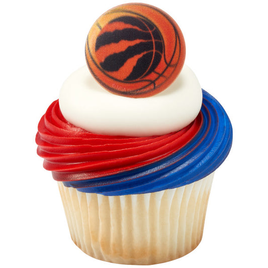 Anillos para cupcakes de baloncesto de los Toronto Raptors de la NBA