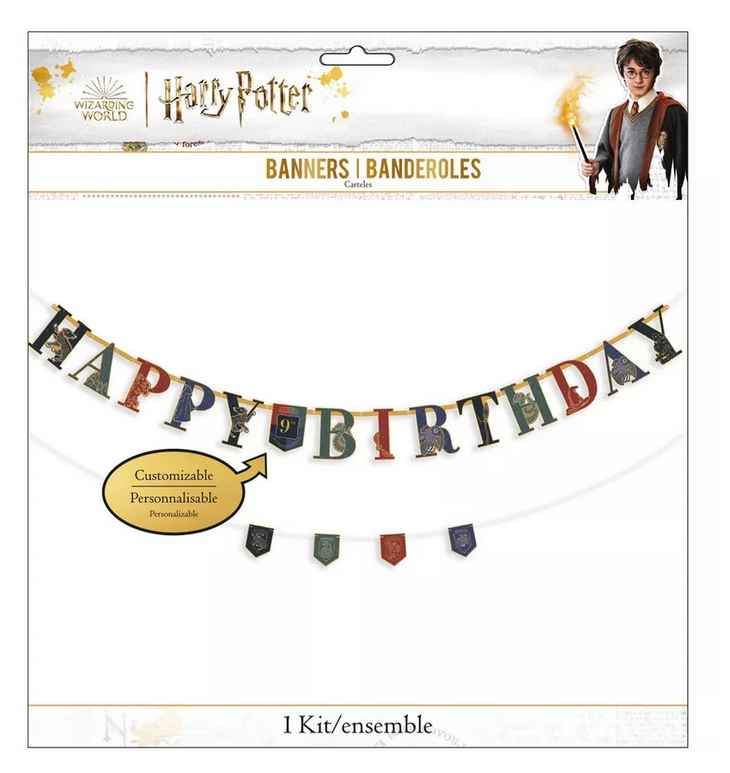 Kit de pancarta con letras gigantes personalizadas de Harry Potter Hogwarts United