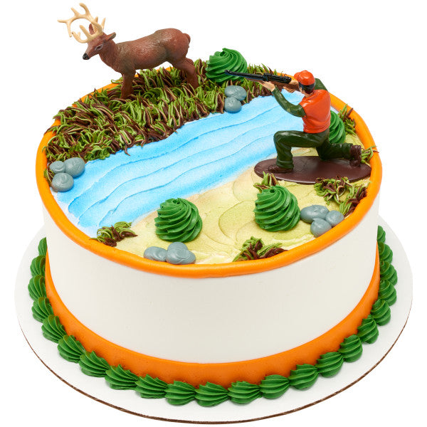 Duck Hunting DecoSet with 1/4 sheet Edible Cake Topper Image
