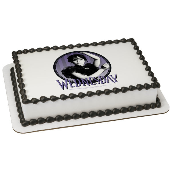 Wednesday Edible Cake Topper Image