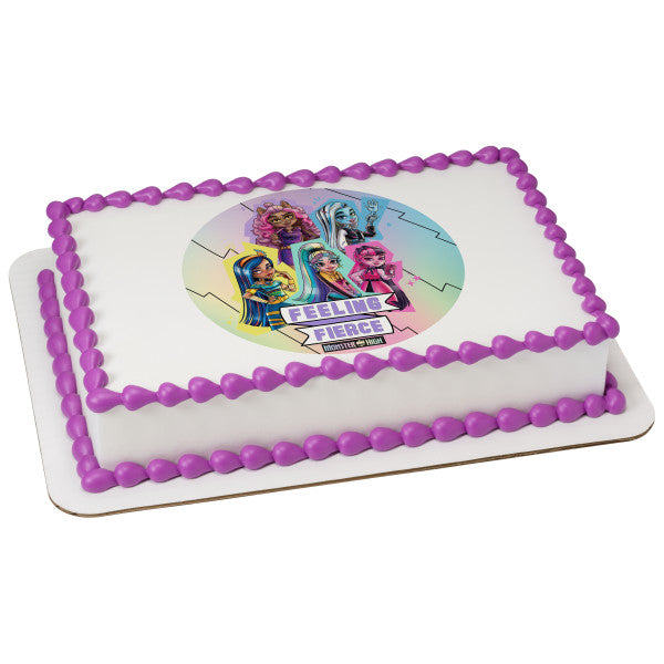 Monster High Feeling Fierce Edible Cake Topper Image