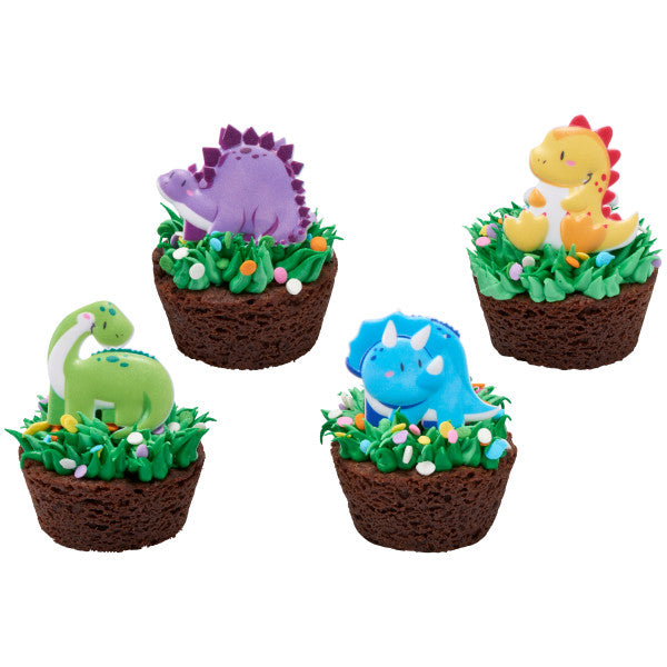 Cutesy Dinosaurs Cupcake Rings