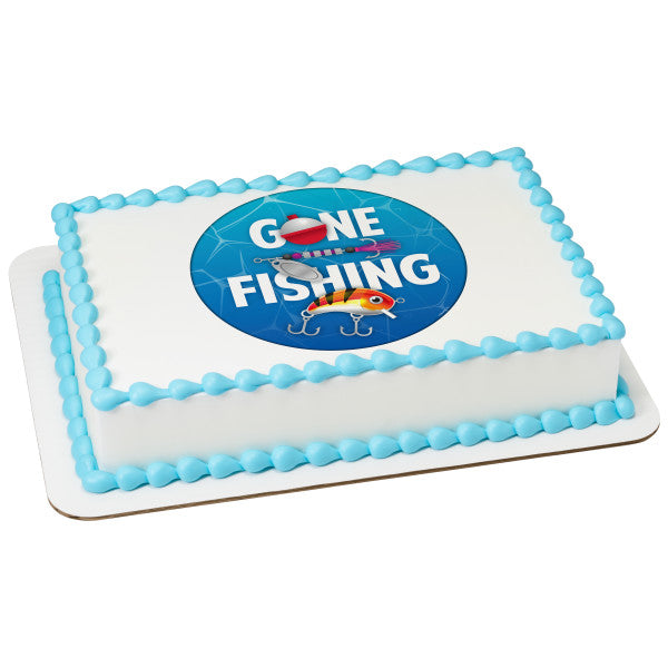 Imagen comestible para decoración de tartas de Gone Fishing