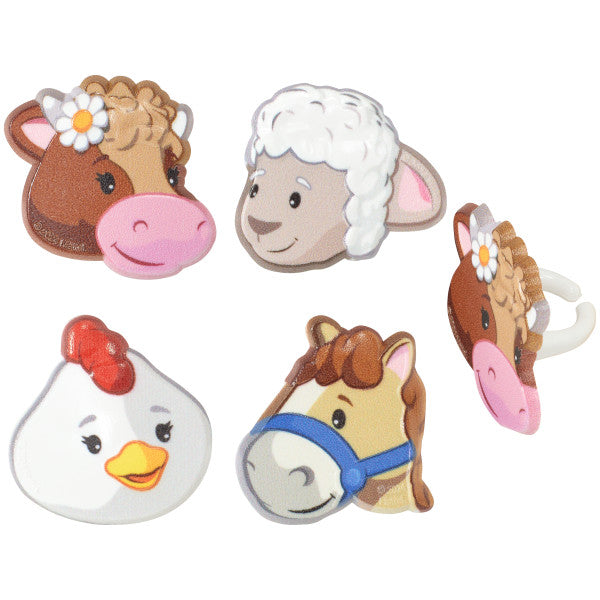 Fisher-Price Little People Farm Animal Friends Cupcake Rings