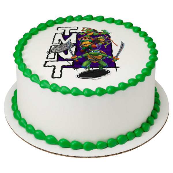 TMNT Mutant Mayhem Surface Time! Edible Cake Topper Image