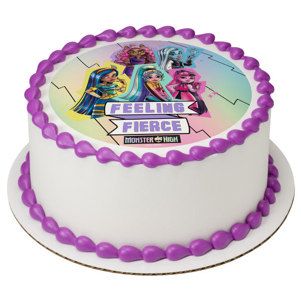 Monster High Feeling Fierce Edible Cake Topper Image