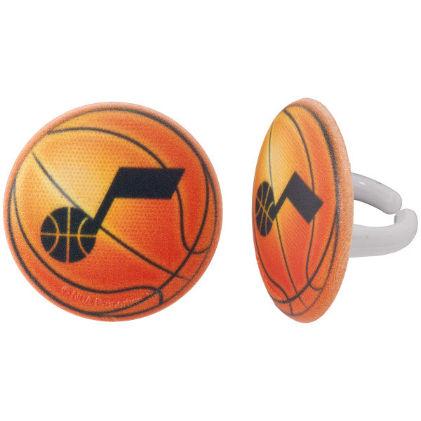 Anillos para cupcakes de baloncesto de la NBA Utah Jazz 