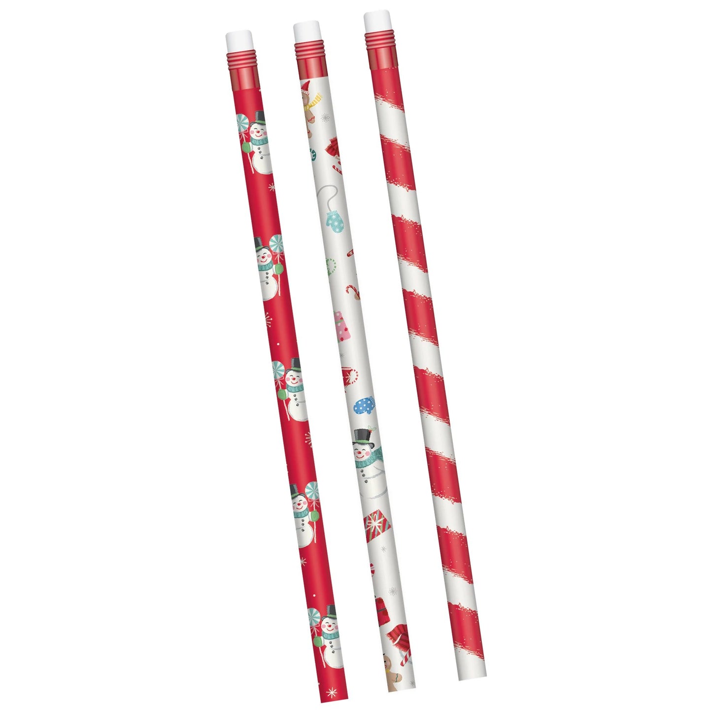 Peppermint Twist Christmas Pencil, 24ct