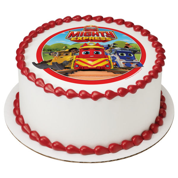 Mighty Express Edible Cake Topper Image