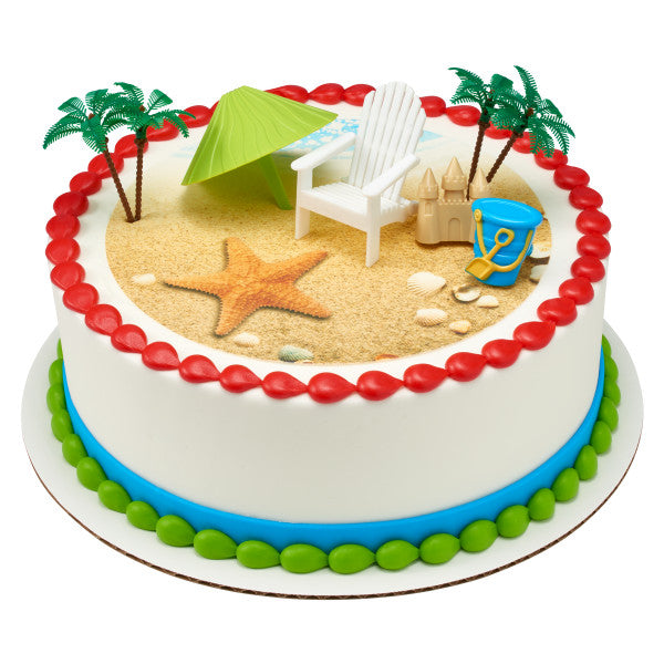 Beach Chair & Umbrella DecoSet® and Edible Image Background