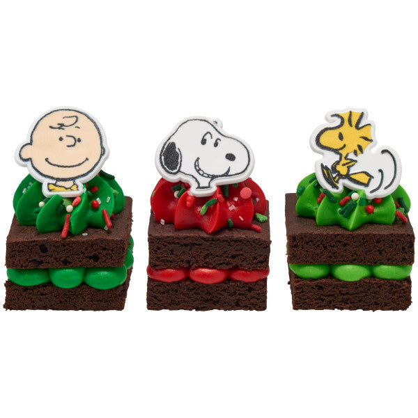 Anillos para cupcakes de Peanuts Snoopy, Charlie Brown y Woodstock