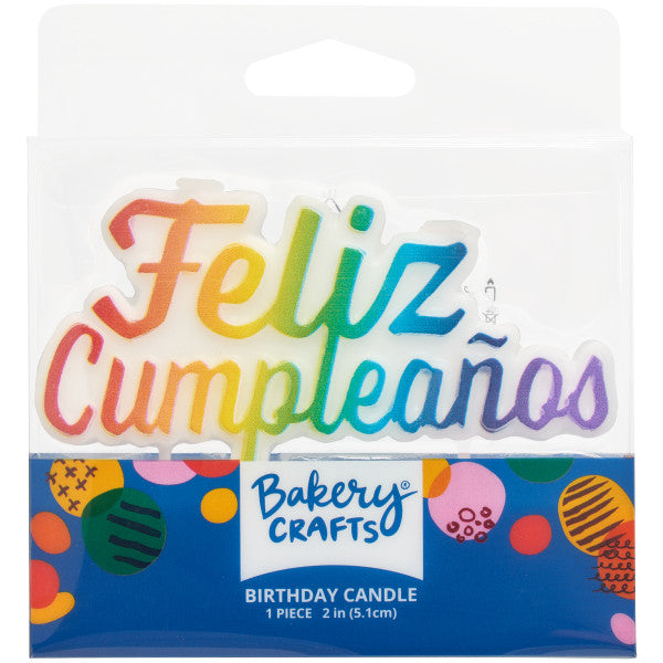 Feliz Cumpleaños Bright Shaped Candles