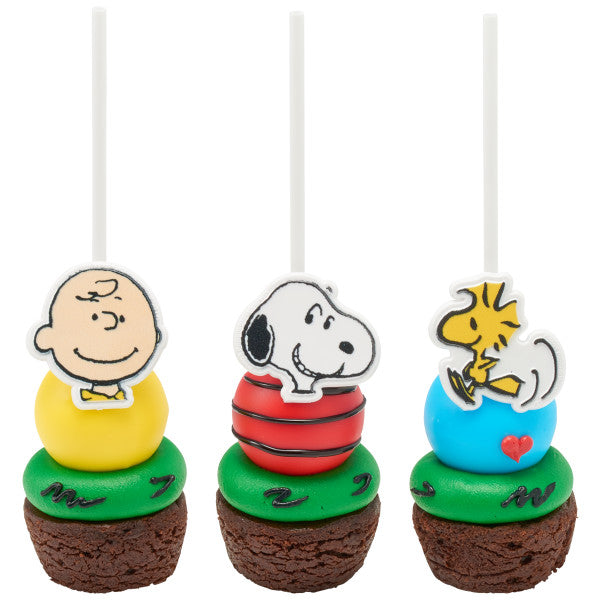 Anillos para cupcakes de Peanuts Snoopy, Charlie Brown y Woodstock