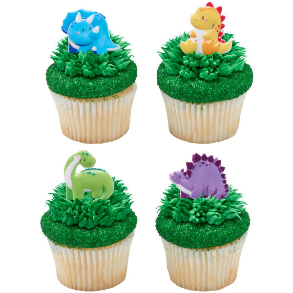 Cutesy Dinosaurs Cupcake Rings