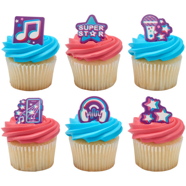 Surtido Super Star Anillos para Cupcakes 