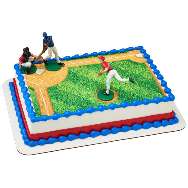 Batter Up Baseball DecoSet y fondo de imagen comestible