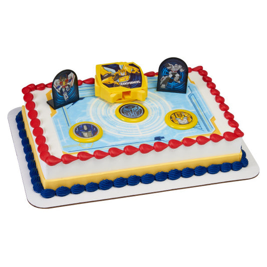 Transformers® Autobot Battle DecoSet® y fondo de imagen comestible