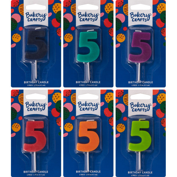 5 Mini Block Numeral Candle