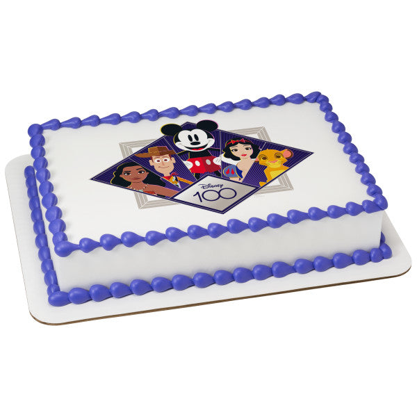 Disney's 100th Celebration Moments Edible Cake Topper Image