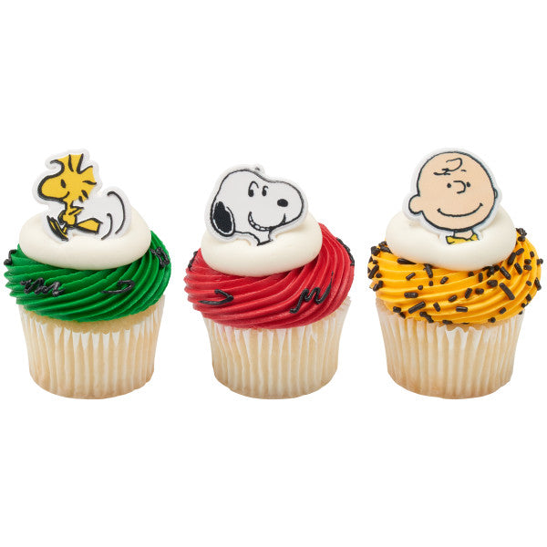 Anillos para cupcakes de Peanuts Snoopy, Charlie Brown y Woodstock