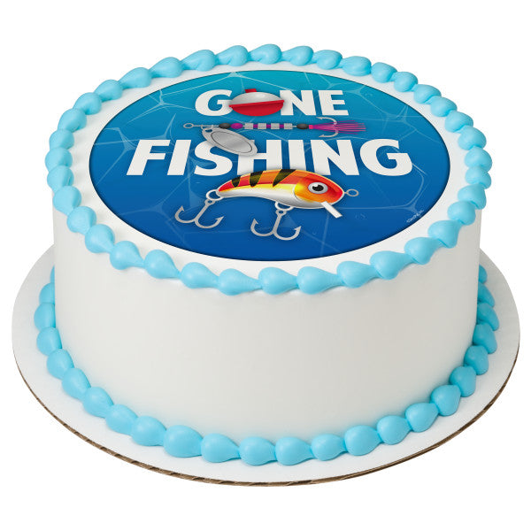 Imagen comestible para decoración de tartas de Gone Fishing