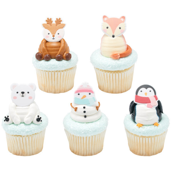 Winter Friends Cupcake Rings