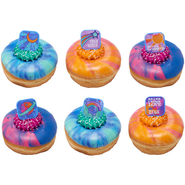 Peace, Love & Hugs Assortment Cupcake Rings